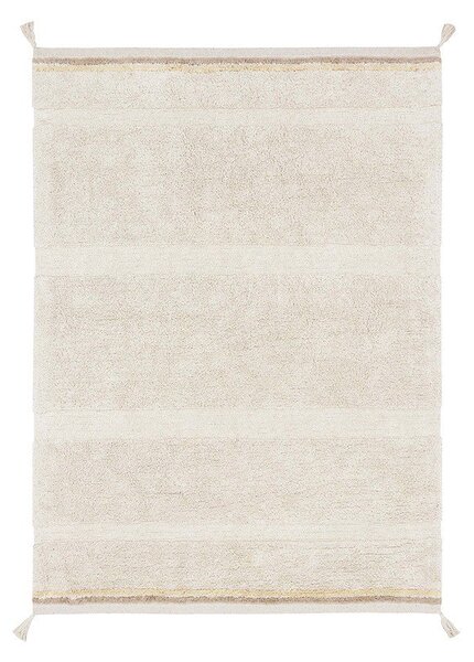 Krem periv/ručno rađen pamučan tepih 90x130 cm Bloom Natural – Lorena Canals