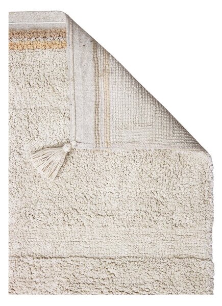 Krem periv/ručno rađen pamučan tepih 90x130 cm Bloom Natural – Lorena Canals