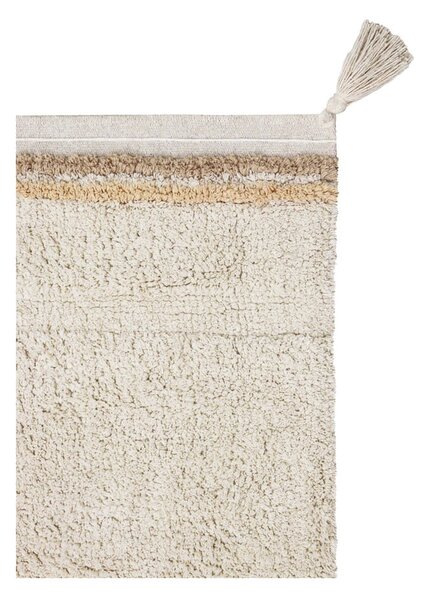 Krem periv/ručno rađen pamučan tepih 90x130 cm Bloom Natural – Lorena Canals