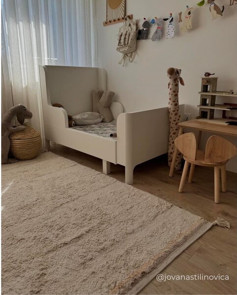 Krem periv/ručno rađen pamučan tepih 90x130 cm Bloom Natural – Lorena Canals