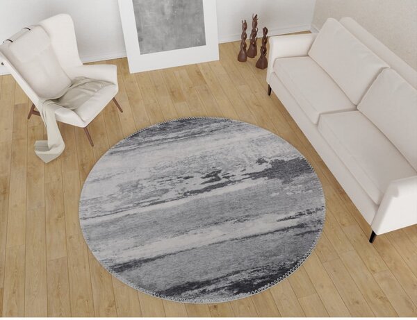 Sivi perivi okrugli tepih ø 80 cm – Vitaus