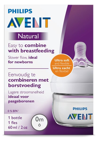 AVENT plastična bočica 2.0, 60m Natural 2.0