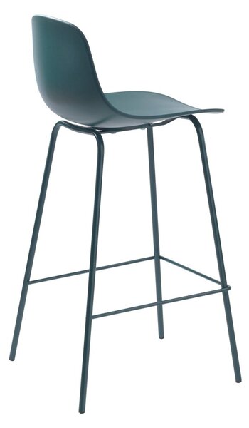 Petrolej zelena plastična barska stolica (visine sjedala 67,5 cm) Whitby – Unique Furniture