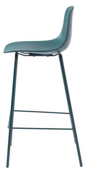 Petrolej zelena plastična barska stolica (visine sjedala 67,5 cm) Whitby – Unique Furniture