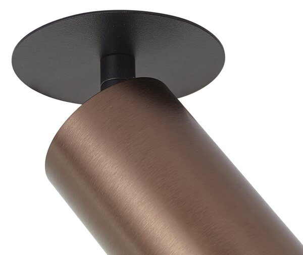 Moderna ugradbena svjetiljka tamna bronca GU10 50mm IP44 - Chels