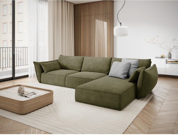 Zelena kutna garnitura (desni kut) Vanda - Mazzini Sofas