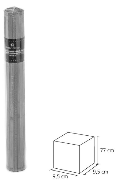 Zeleni/sivi tepih od bambusa 75x175 cm – Casa Selección