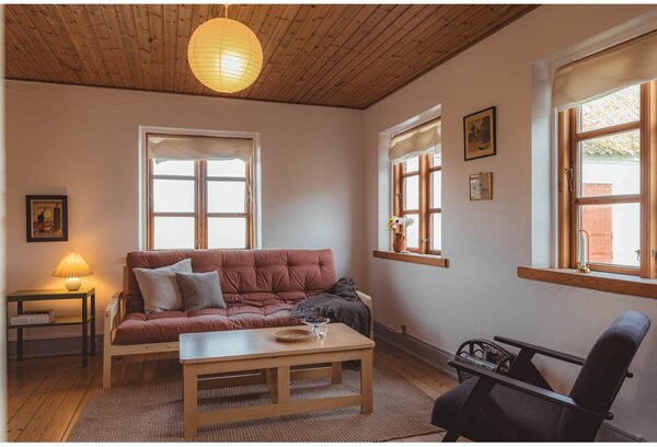 Narančasti kauč na razvlačenje 204 cm Grab - Karup Design