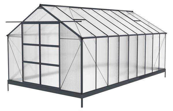 Aluminijski staklenik Azalea 2,5 x 5,5 m CoverTech antracit