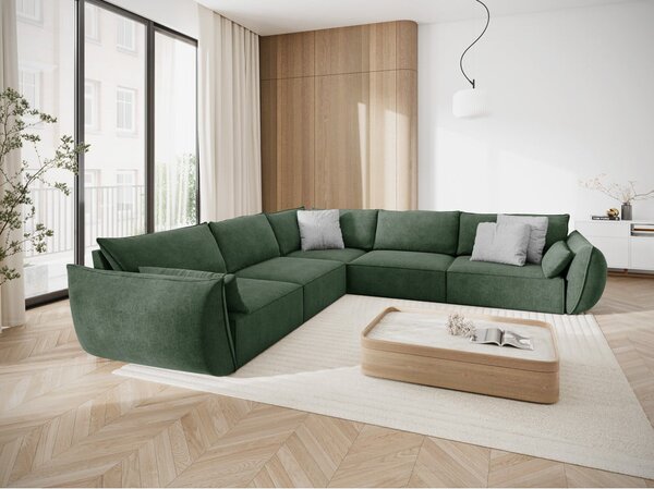 Tamno zelena kutna garnitura (varijabilna) Vanda - Mazzini Sofas