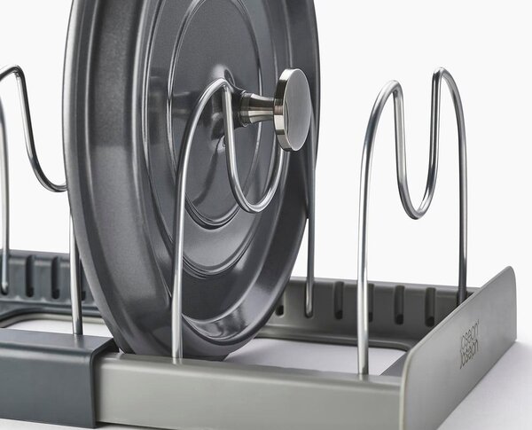 Sivi organizator za poklopce ili tave Joseph Joseph