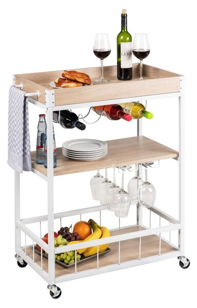 Stol za posluživanje na kotačima 40x80 cm Rustico - Wenko