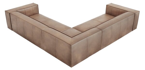 Svijetlosmeđa kožna kutna garnitura (varijabilna) Madame - Windsor & Co Sofas