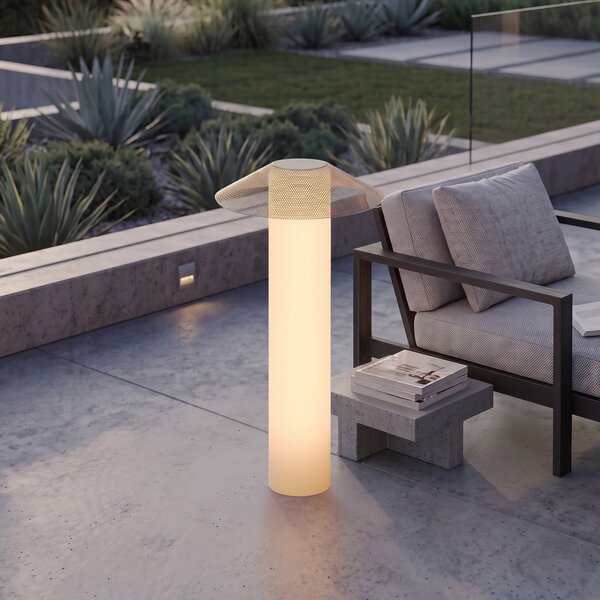 Lucande ZAMIRAS LED svjetlo za terasu, 110 cm, srebrna, IP65, Sivo, Aluminij