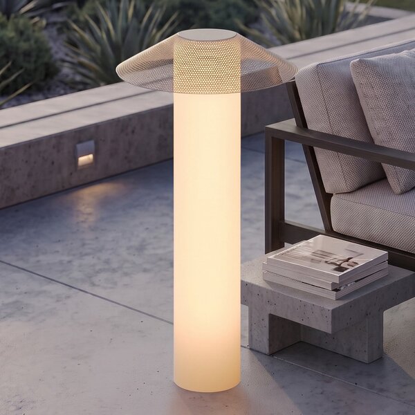 Lucande ZAMIRAS LED svjetlo za terasu, 110 cm, srebrna, IP65, Sivo, Aluminij