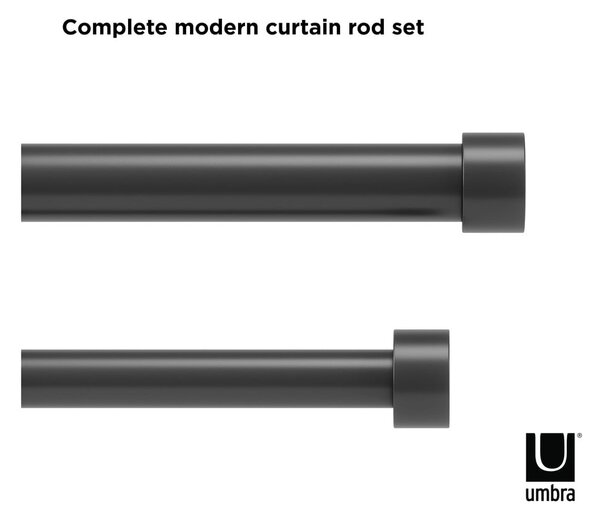 Čelična produžna dvostruka karniša 168 - 305 cm Cappa - Umbra