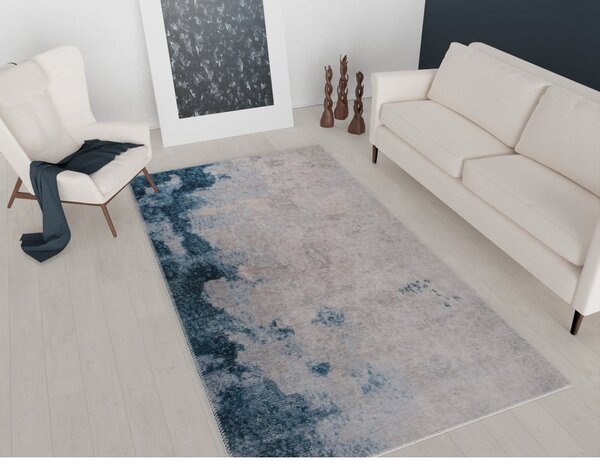 Plavo-krem perivi tepih 230x160 cm - Vitaus