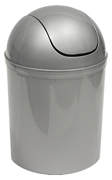 Poseidon Kanta za otpatke s pomičnim poklopcem (5 l, Plastika, Srebrne boje)