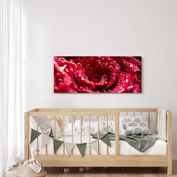 Slika cvijeta crvene ruže (120x50 cm)
