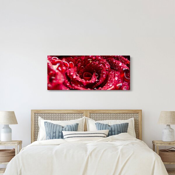 Slika cvijeta crvene ruže (120x50 cm)