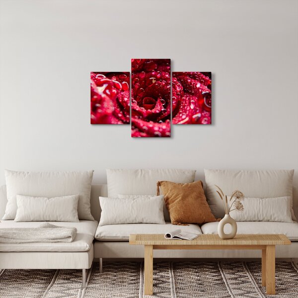 Slika cvijeta crvene ruže (90x60 cm)