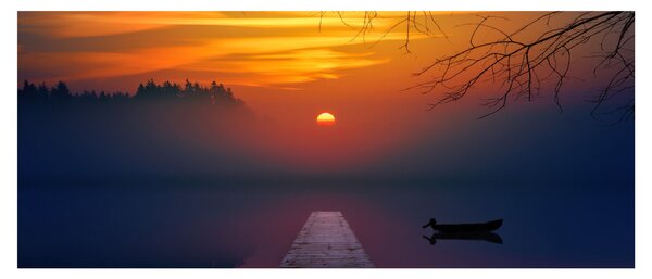 Slika mosta sa zalaskom sunca (120x50 cm)