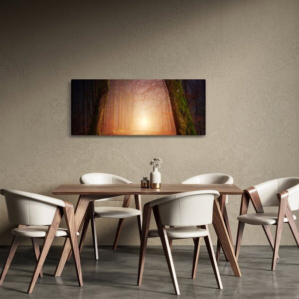 Slika jesenske šume u magli (120x50 cm)