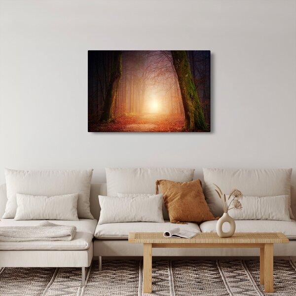 Slika jesenske šume u magli (90x60 cm)