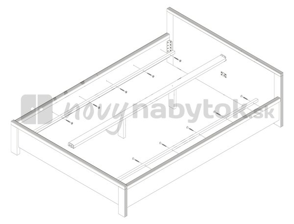 Zondo.hr Bračni krevet 160 cm Kaspian LOZ/160 (Hrast sonoma) . 798009