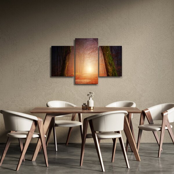 Slika jesenske šume u magli (90x60 cm)