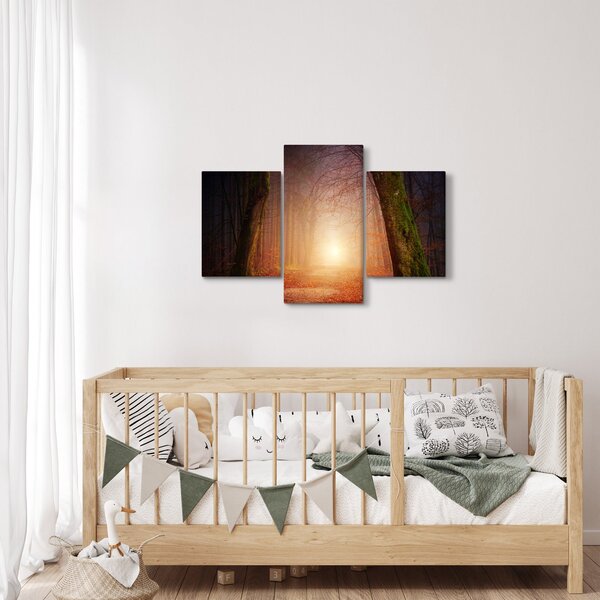 Slika jesenske šume u magli (90x60 cm)