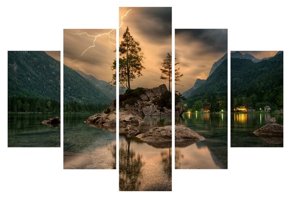 Slika - jezero u planinama (150x105 cm)