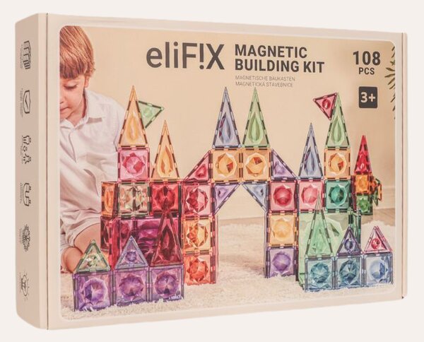 EliFix set magnetnih pločica za djecu Pastel - 108 dijelova