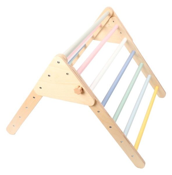 Drveni Piklerov trokut 59 cm s Montessori pločom set - pastel