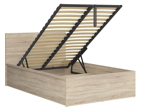 Jednostruki krevet 120 cm Tetrix 6 (hrast sonoma) (s podnicom) (s prostorom za odlaganje)