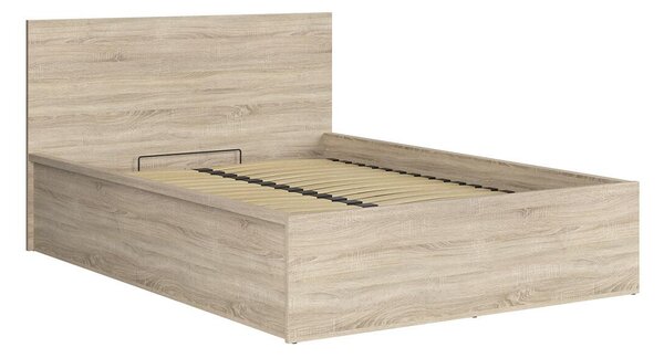 Bračni krevet 140 cm Tetrix 8 (hrast sonoma) (s podnicom) (s prostorom za odlaganje)