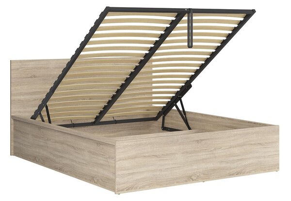 Zondo.hr Bračni krevet 160 cm Tetrix 11 (hrast sonoma) (s podnicom) (s prostorom za odlaganje). 1098492