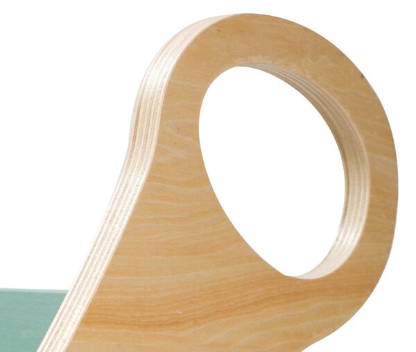 Drvena Montessori ljuljačka 100 cm 6u1 Max sa daskom i stolicom - set pastel
