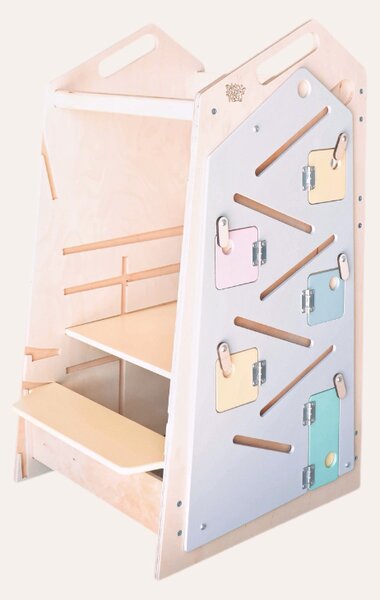 Rastući Montessori toranj za učenje 5u1 Play 89cm - plavi