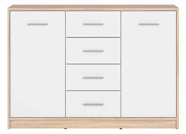 Komoda Nepo Plus 6 (hrast sonoma + bijela)