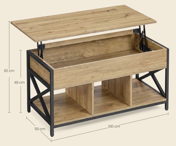 Klub stol TAYLOR ARTISAN sa kliznom pločom 100x50 cm