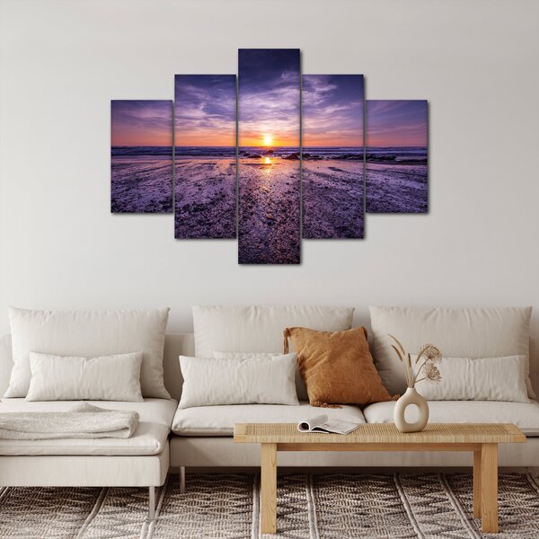 Slika plaže - zalazak sunca (150x105 cm)