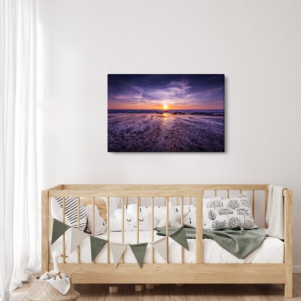 Slika plaže - zalazak sunca (90x60 cm)