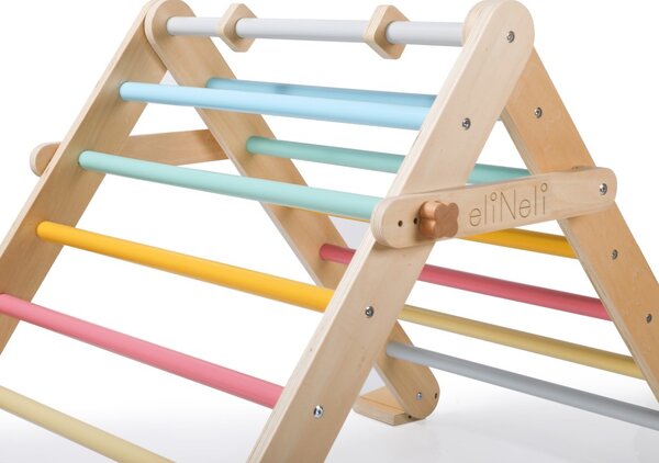 Rastući Montessori Piklerov trokut 68 cm s daskom 2u1 svježih boja
