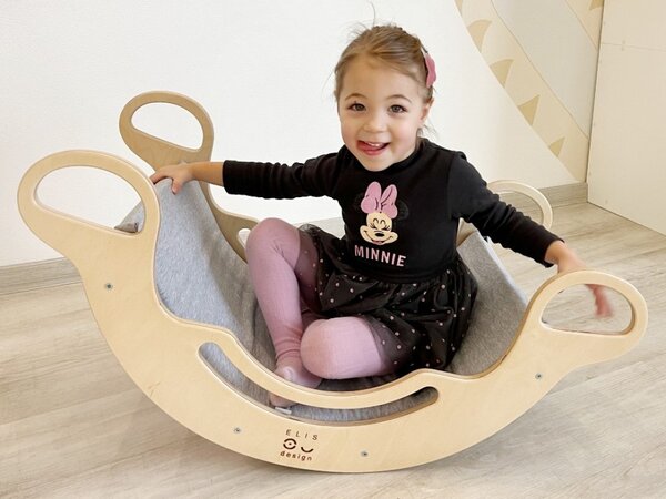 Navlaka za Montessori ljuljačku 100 cm max s elastanom Boja proizvoda: siva