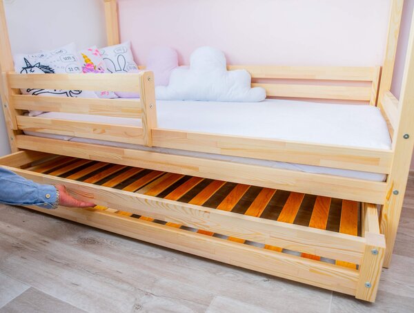 Krevet kućica s ladicom premium dimenzija ležaja: 70 x 140 cm, ladica, nožice: bez nožica, Ogradice: Nijedna