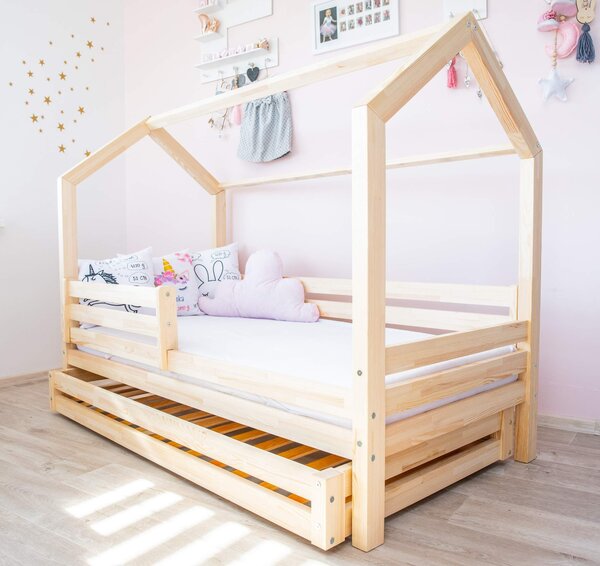Krevet kućica s ladicom premium dimenzija ležaja: 70 x 140 cm, ladica, nožice: bez nožica, Ogradice: Nijedna