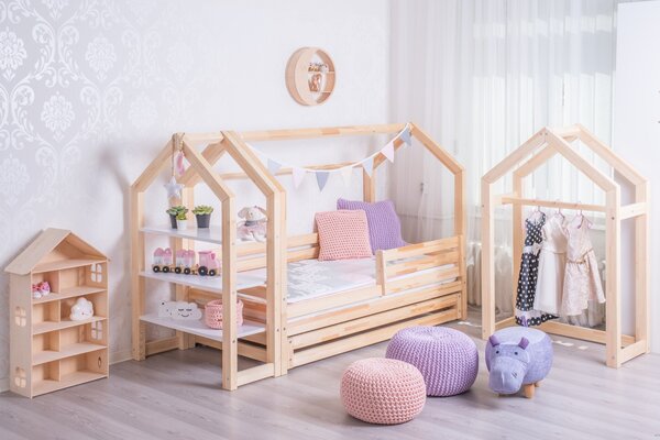 Krevet kućica s ladicom premium dimenzija ležaja: 70 x 140 cm, ladica, nožice: bez nožica, Ogradice: Nijedna
