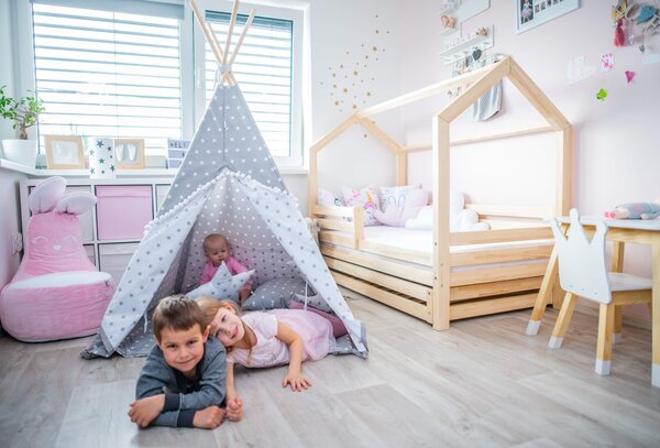 Krevet kućica s ladicom premium dimenzija ležaja: 70 x 140 cm, ladica, nožice: bez nožica, Ogradice: Nijedna