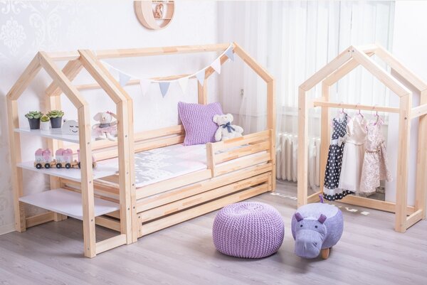 Krevet kućica s ladicom premium dimenzija ležaja: 70 x 140 cm, ladica, nožice: bez nožica, Ogradice: Nijedna